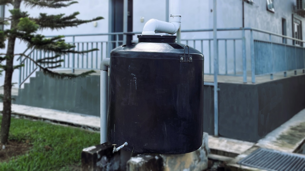 Rain-water harvester at TNB Bikit Selambau Solar’s Control Building roof