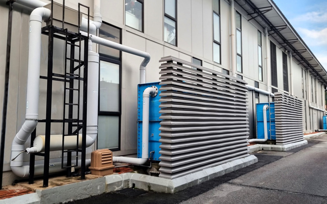 Rainwater harvesting tank at TNB building