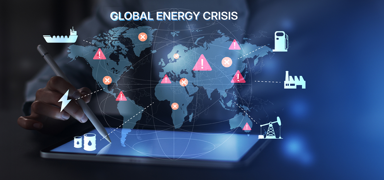 Illustration of global energy market disruption