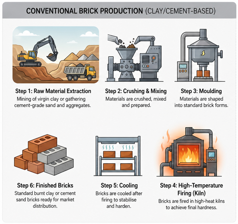 concept design of conventional brick production