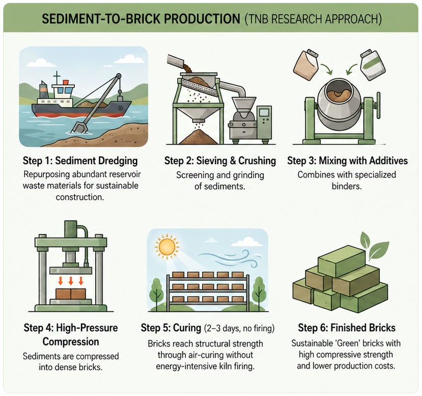 concept design of sediment to brick production