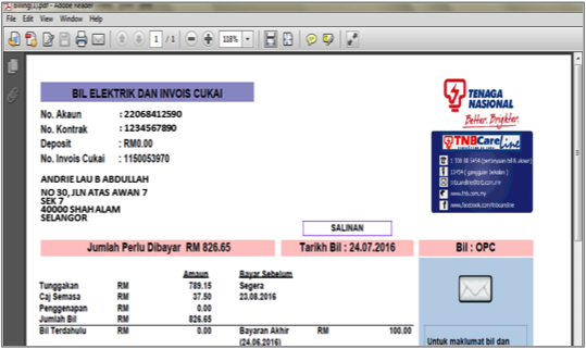 how to print tnb bill - KoletaroCaldwell