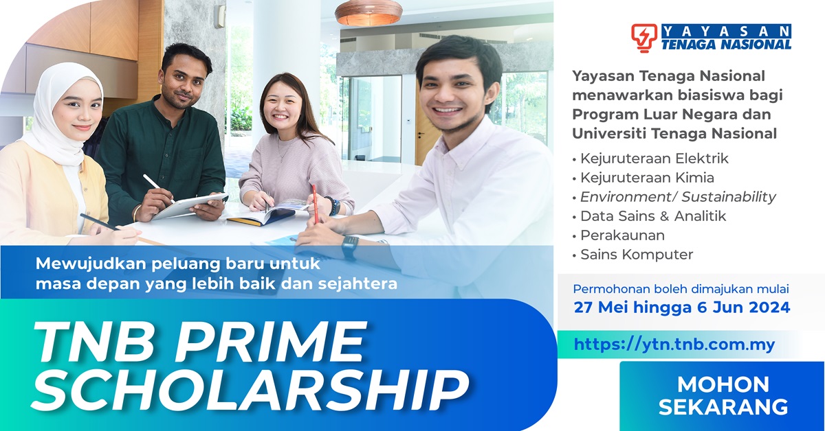 TNB PRIME Scholarship advertisement banner
